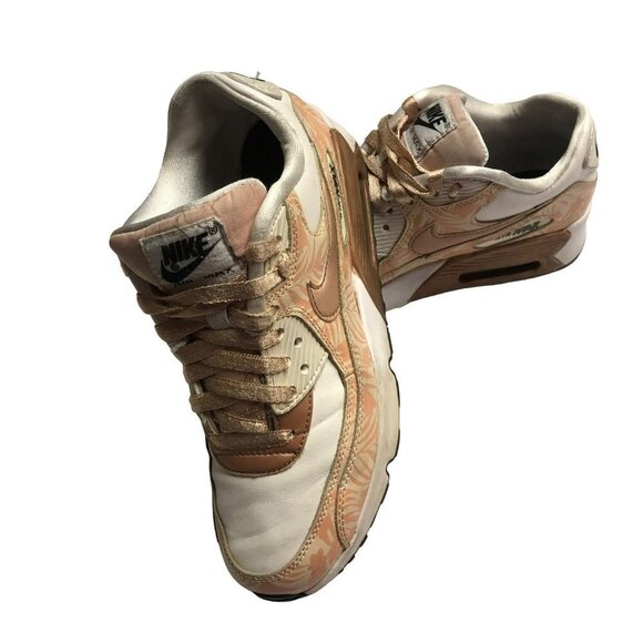 NIKE AIRMAX 90 ROSE GOLD SHOES 844616--100 SIZE‎ 6.5Y - 8 WOMEN - Picture 7 of 9